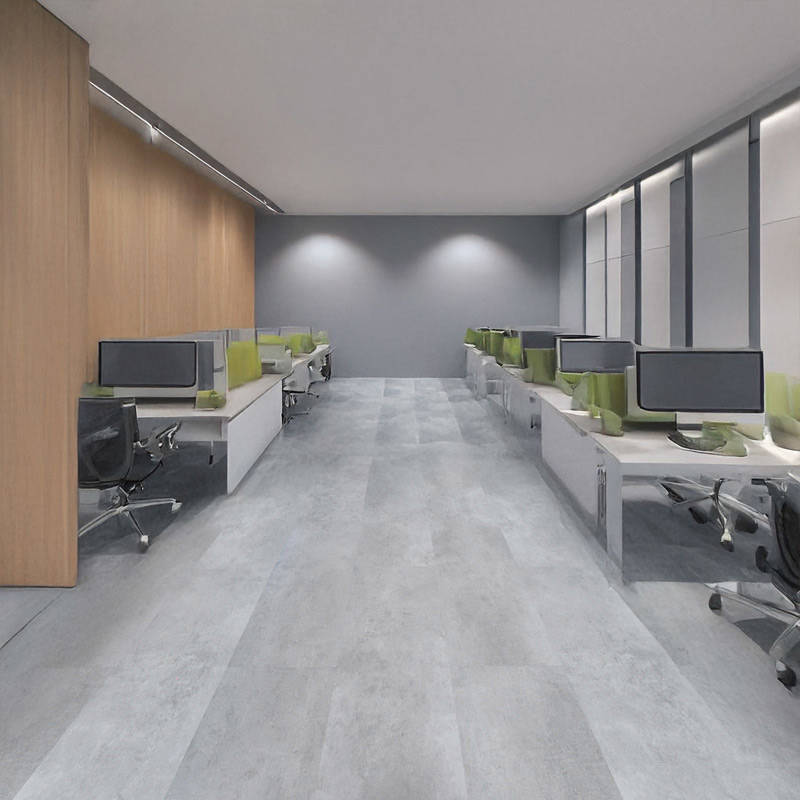 Gerbür Aqua Click Stone Office Interior Design Stamped 13 Vinyl Click Tiles