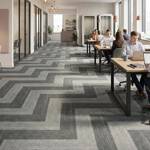 british carpet mill dark grey autumn zig zag patterned carpet in office