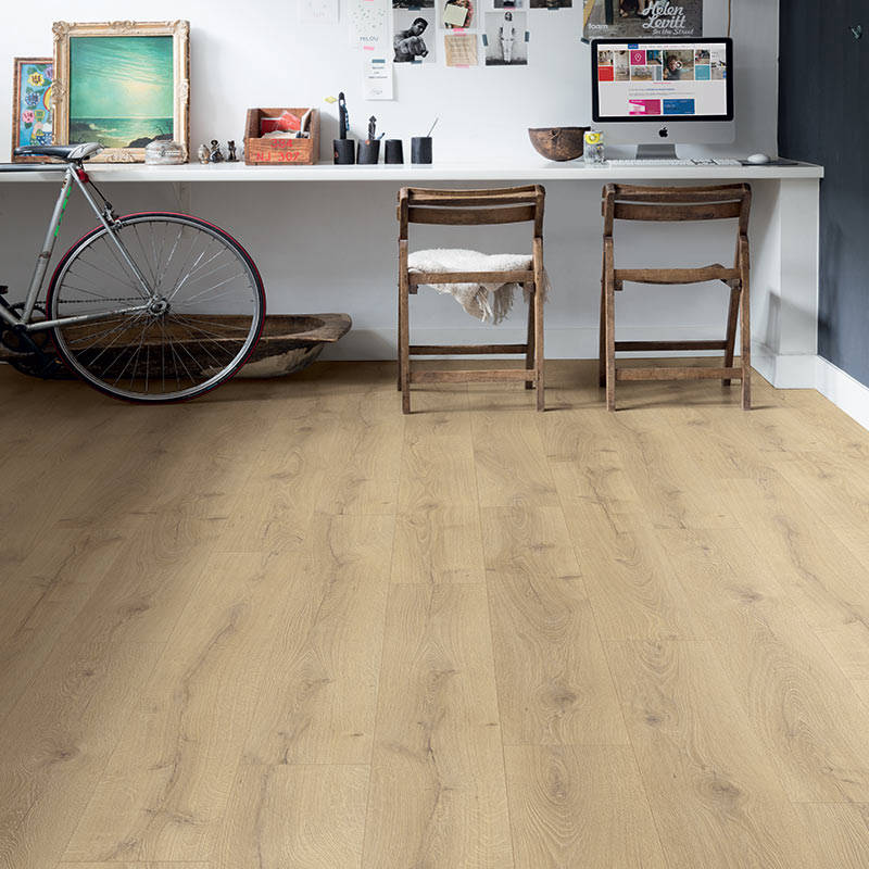QS Balance Victorian Oak Natural Vinyl Click Office In Home