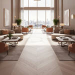 RP Chevron Sandcastle 10 Engineered Wood Flooring Waiting Area