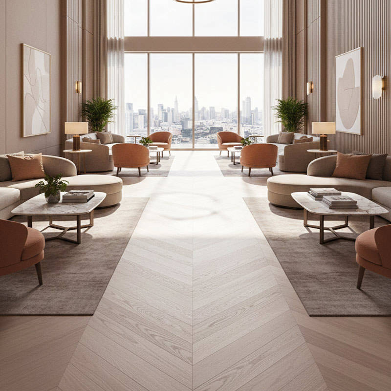 RP Chevron Sandcastle 10 Engineered Wood Flooring Waiting Area
