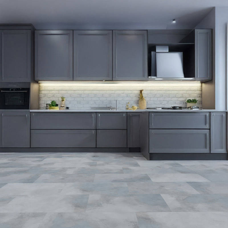 Gerbür Auqa Click Stone JIN GBACST 12 Broom Finish Kitchen Vinyl Click Tiles