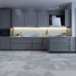 Gerbür Auqa Click Stone JIN GBACST 12 Broom Finish Kitchen Vinyl Click Tiles