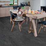 QS Ambient Black Slate Kitchen Girl Dinning Vinyl Click