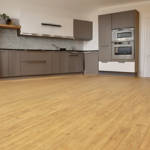 natural oak gerbur handel laminate flooring in kitchen