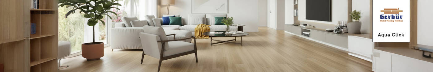 a modern living space with gerbur nature lvt flooring