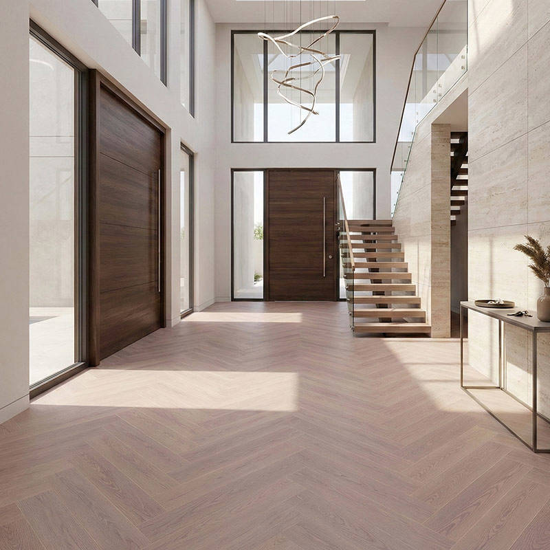 RP Boa Hybrid Herringbone Engineered Wood Flooring Villa Entrance Engineered Wood Flooring