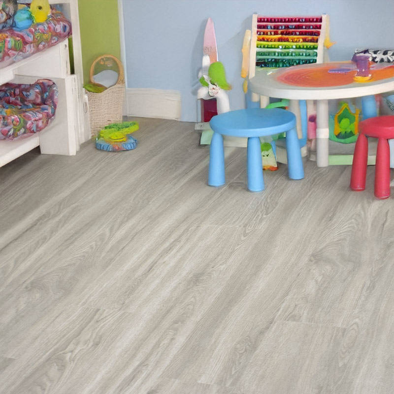 gerbur aqua click ash grey vinyl click flooring in child's playroom