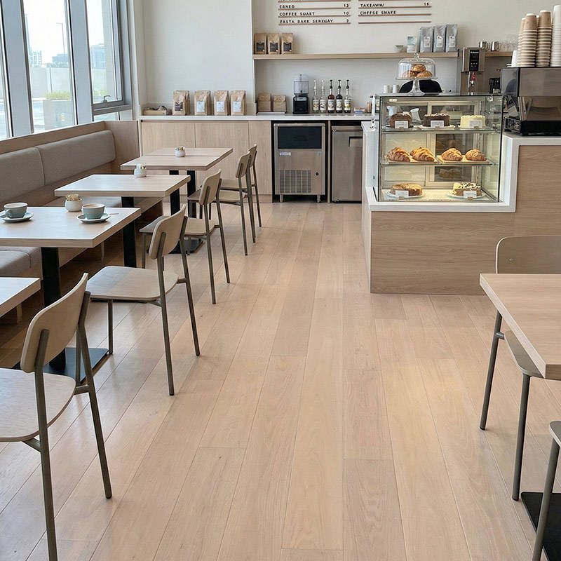 RP Bernera Supreme Frosted Oak 01 Swatch Engineered Wood Flooring Cafe Sitting Area
