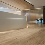 gerbur ultra garda oak laminate flooring in office reception space
