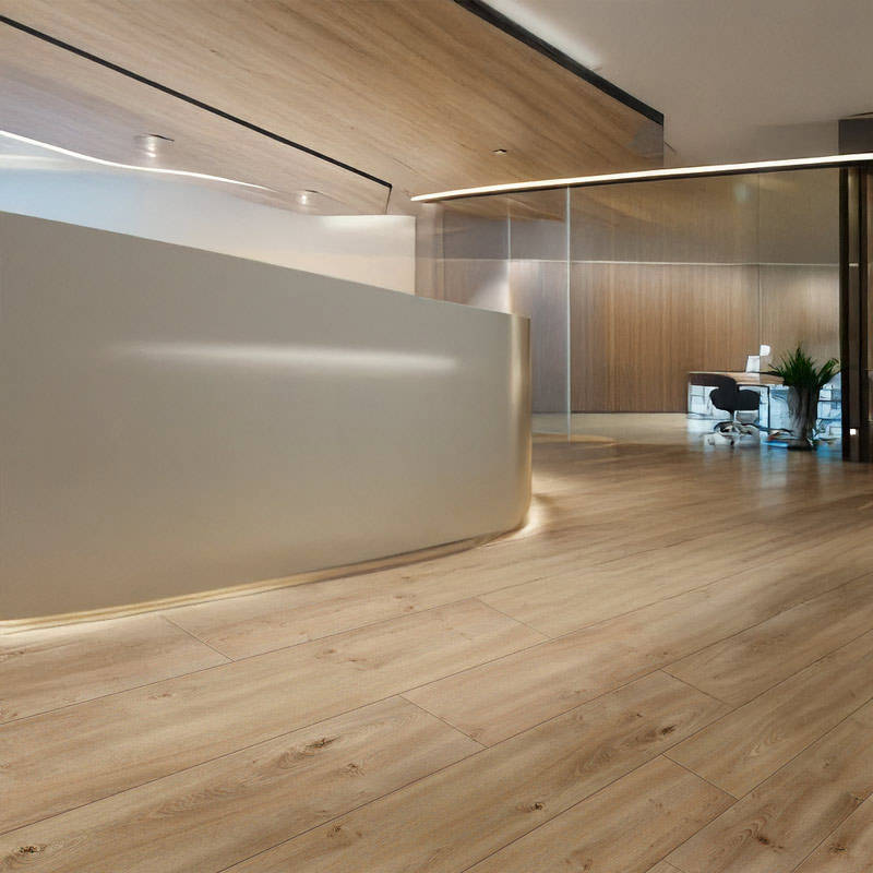 gerbur ultra garda oak laminate flooring in office reception space