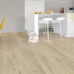 QS Pulse Cotton Oak Beige Vinyl Flooring Dinning Table