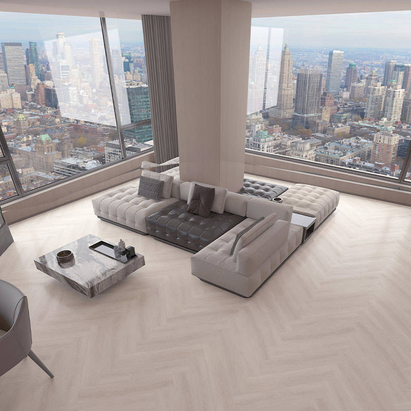 Gerbür Vinyl Click Herringbone Signature GB SIG HRB 01 Vanilla Haze Living Room Flooring