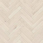 SH Cotton White Engineered Eternal Herringbone Wood Flooring Swatch