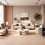 RP Chevron Heather 12 Engineered Wood Flooring Livingroom