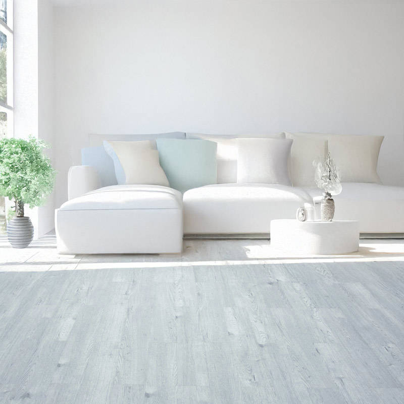 Classic Gray Oak Vinyl Click Herringbone Livingroom