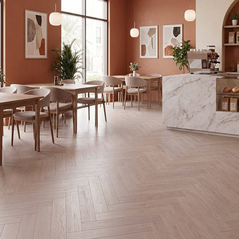 RP Herringbone Cask 16 Engineered Wood Flooring Coffee Shop