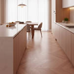RP Chevron Cinnamon 21 Engineered Wood Flooring Kitchen