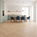 RP Chevron Butterscotch 19 Engineered Wood Flooring Dinningroom