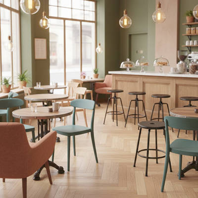RP Herringbone Butterscotch 19 Engineered Wood Flooring Cafe