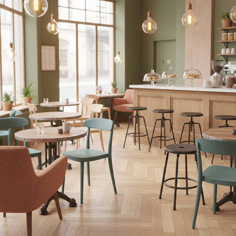 RP Herringbone Butterscotch 19 Engineered Wood Flooring Cafe