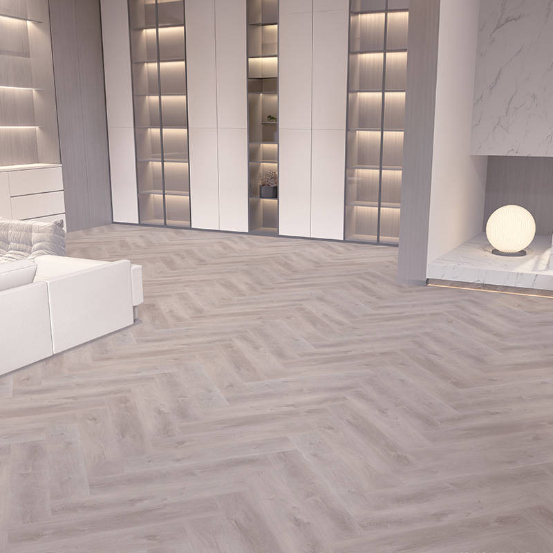 Gerbur Vinyl Click Herrigbone GB SIG HRB 04 Porcelain Drift Living Room Vinyl Click Flooring