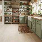 SH Cotton White Engineered Pinnacle Wood Flooring Kitchen