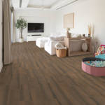 gerbur ultra medieval brown oak laminate flooring in open plan lounge