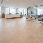 RP Chelsea Square Elegant Wave Sandstone 10 Parquetry Wood Flooring Reception