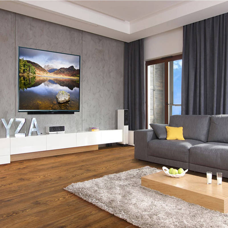 cappuccino oak gerbur laminate floor in bedroom