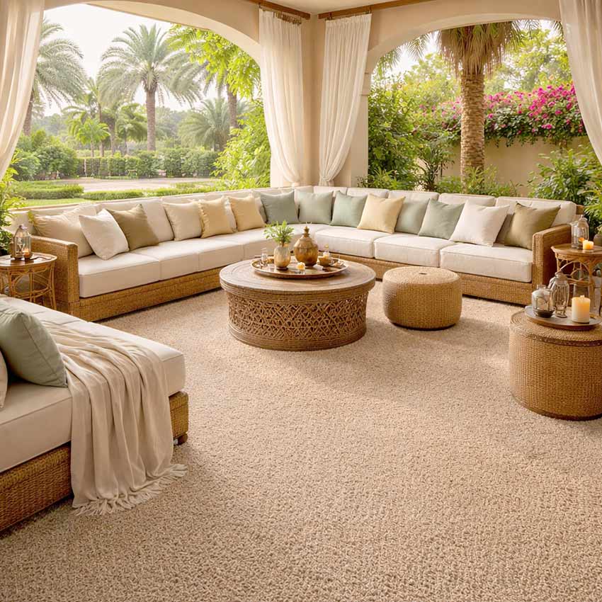 Wall To Wall Carpet For Outdoor Majlis With Garden CRP BEAUL OPT 02