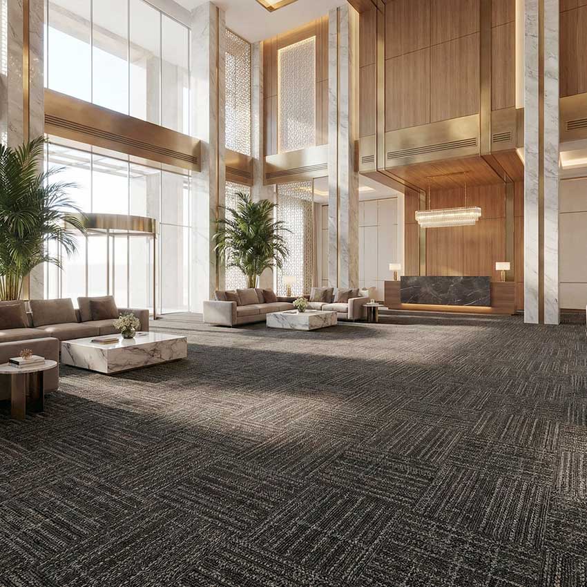 british carpet mills casini 548 carpet tiles in hotel
