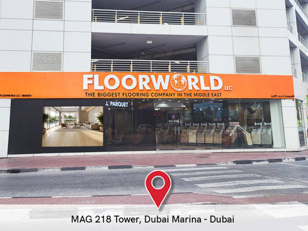 dubai marina floorworld llc showroom with google maps address listed
