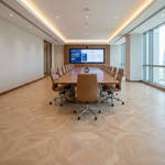 RP Chelsea Square Elegant Wave Dove 14 Parquetry Wood Flooring Office Boardroom