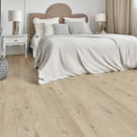 QS Pulse Cotton Oak Beige Vinyl Flooring Bedroom Interior