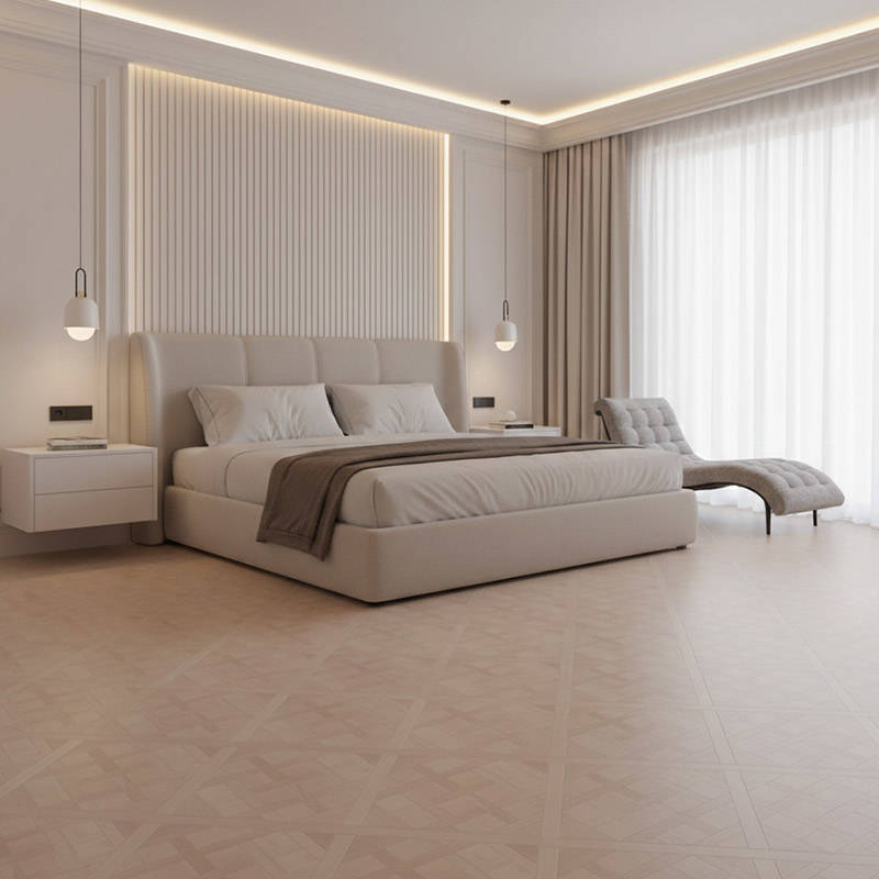 RP Chelsea Square Versailles Dove 14 Parquetry Wood Flooring Bedroom