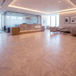RP Chelsea Square Lush Square Basil 18 Reception Parquetry Wood Flooring