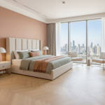 RP Chevron Butterscotch 19 Engineered Wood Flooring Bedroom