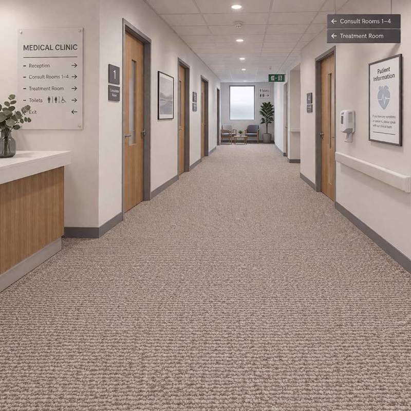 Wall To Wall Carpet For Medical Clinic Corridor Interior CRP BLT ACE 02