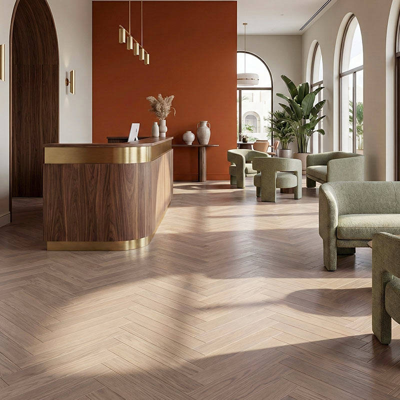 RP Herringbone New England 17 Engineered Wood Flooring Reception