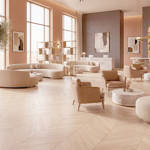 RP Chevron Dawn 09 Engineered Wood Flooring Hotel Reception