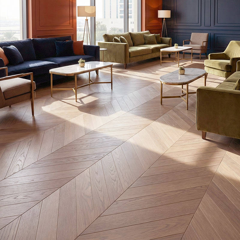 RP Chevron New England 17 Engineered Wood Flooring Waiting Area