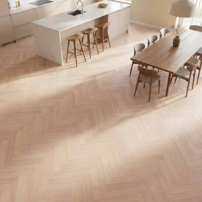 SH Corn Silk 2 Engineered Eternal Herringbone Wood Flooring Kitchen Dinning