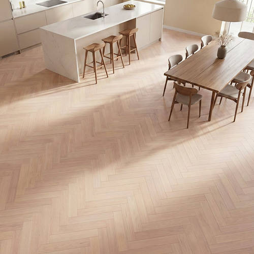 SH Corn Silk 2 Engineered Eternal Herringbone Wood Flooring Kitchen Dinning