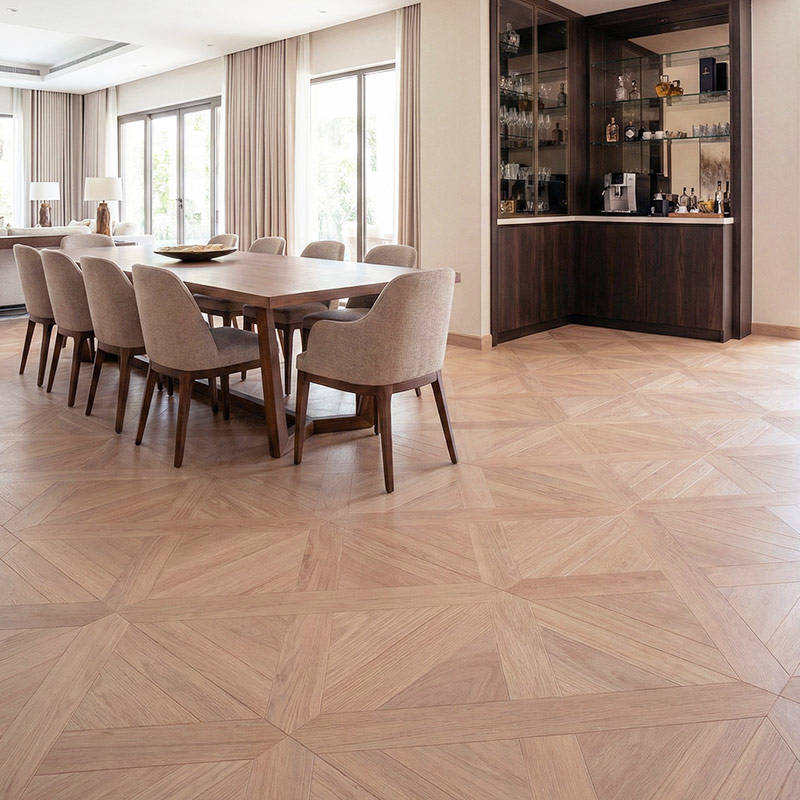RP Chelsea Square Lush Square Heather 12 Dinningroom Parquetry Wood Flooring