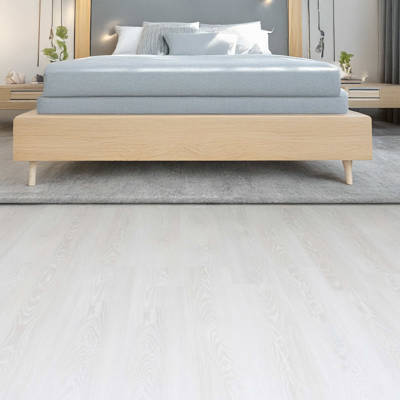 gerbur golden oak stone plastic composite flooring in bedroom