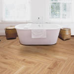 gerbur nature european oak luxury vinyl tile flooring in bathroom