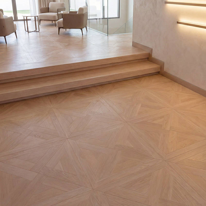 RP Chelsea Square Elegant Wave Basil 18 Parquetry Wood Flooring Villa Lounge