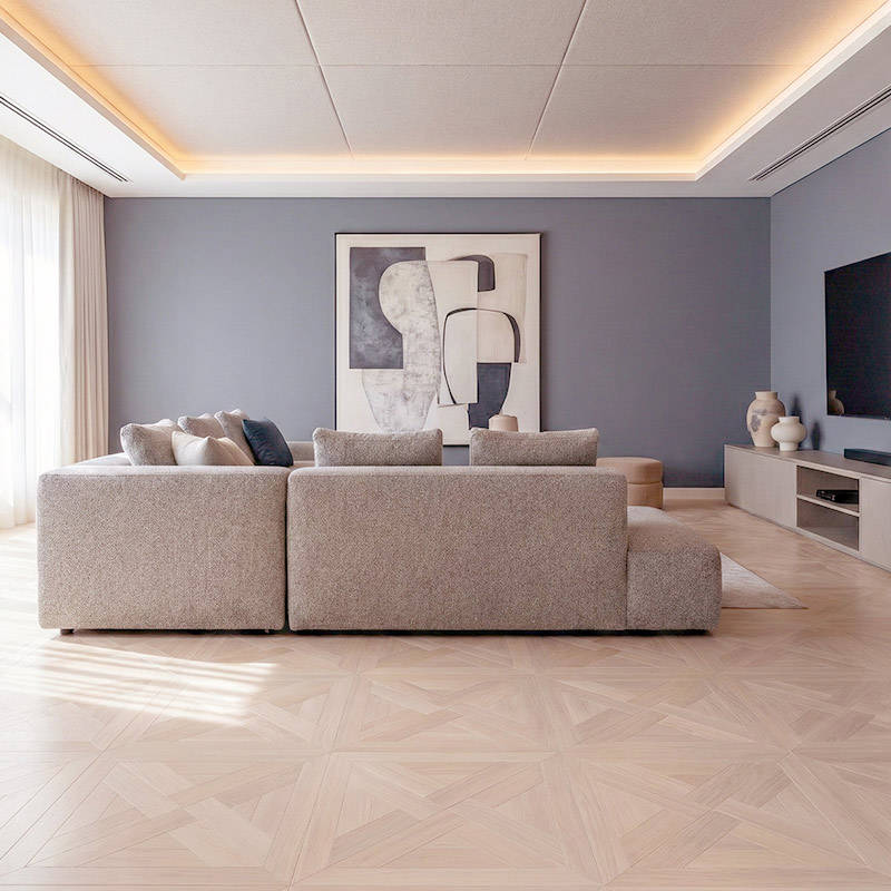 RP Chelsea Square Elegant Wave Ivory 06 Modern Living Parquetry Wood Flooring