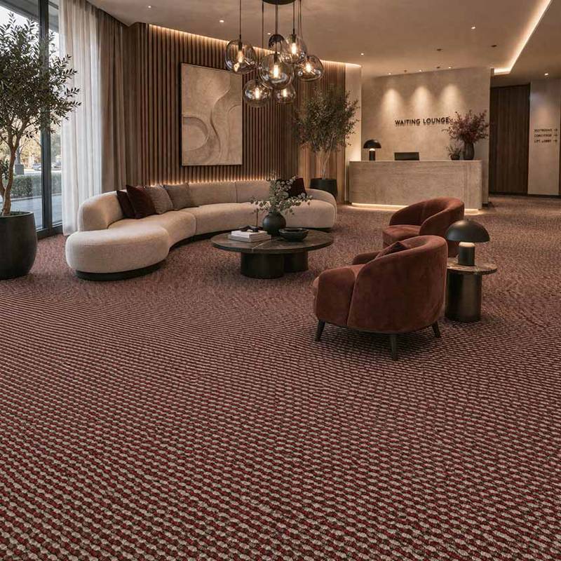 Wall To Wall Carpet Hospitality Lounge With Sculptural Designs CRP BLT ACE 07